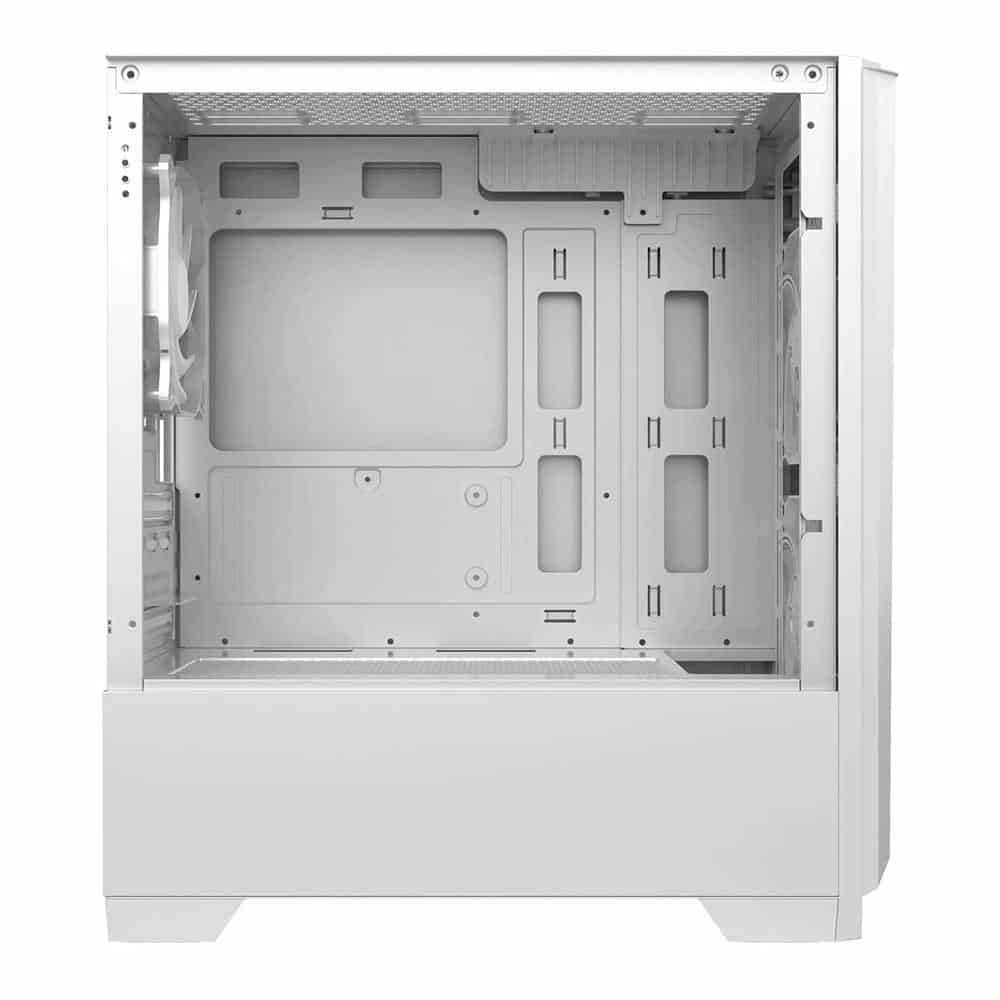 (image for) CiT Level 2 White Mesh Micro-ATX PC Case